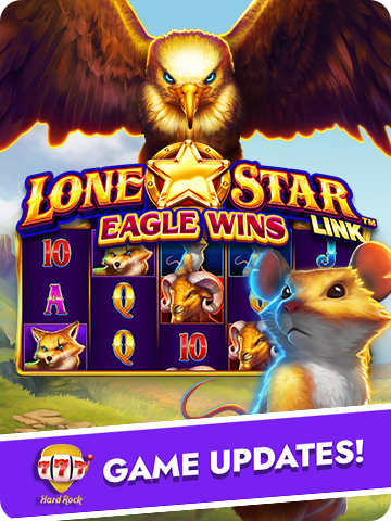 Lone Star Link Eagle Wins slot game in Hard Rock Jackpot Casino