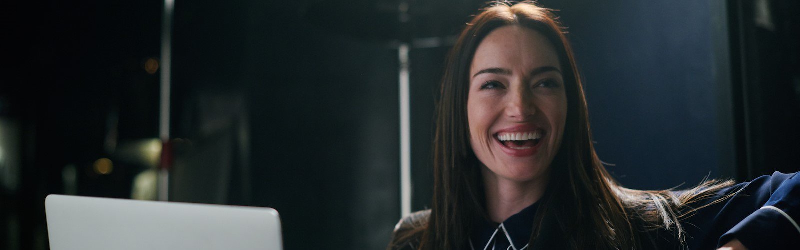 woman smiling