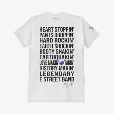 Adult Fit Bruce Springsteen Editorial Tee in White