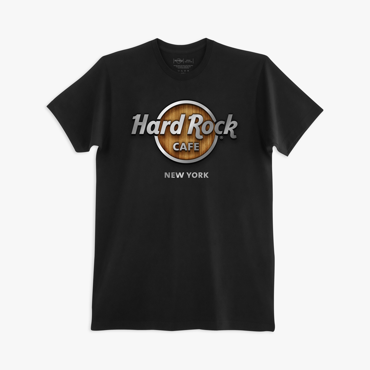 Adult Fit Wood Grain Logo Tee in Black image number 1